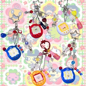 tamagotchi keychains gacha kawaii gashapon bag charm virtual pet charm mini tamagotchi