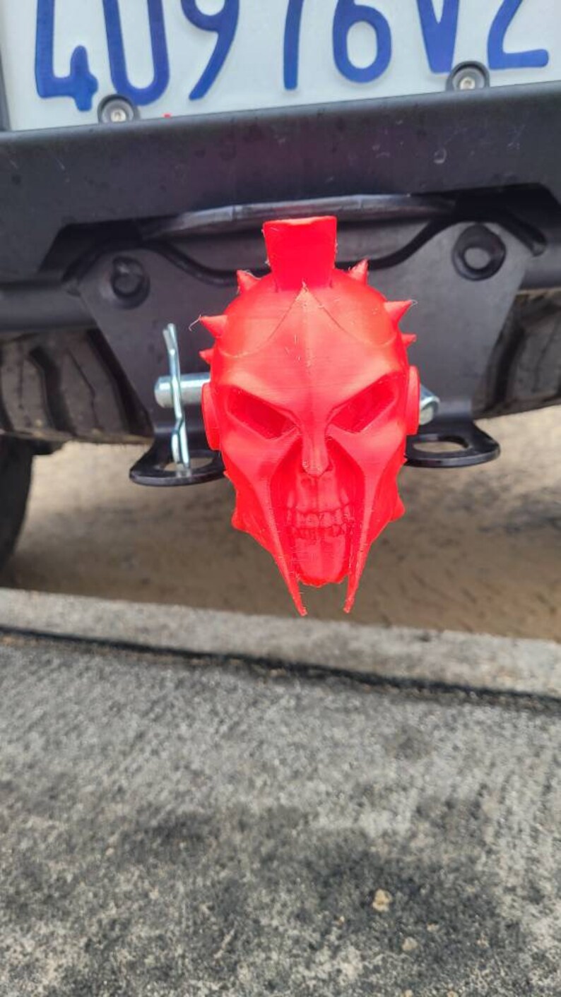 Gladiator Skull 2 Hitch Receiver Coverpaintable Etsy