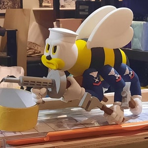 Navy Sea Bee Paintable 3D Model.