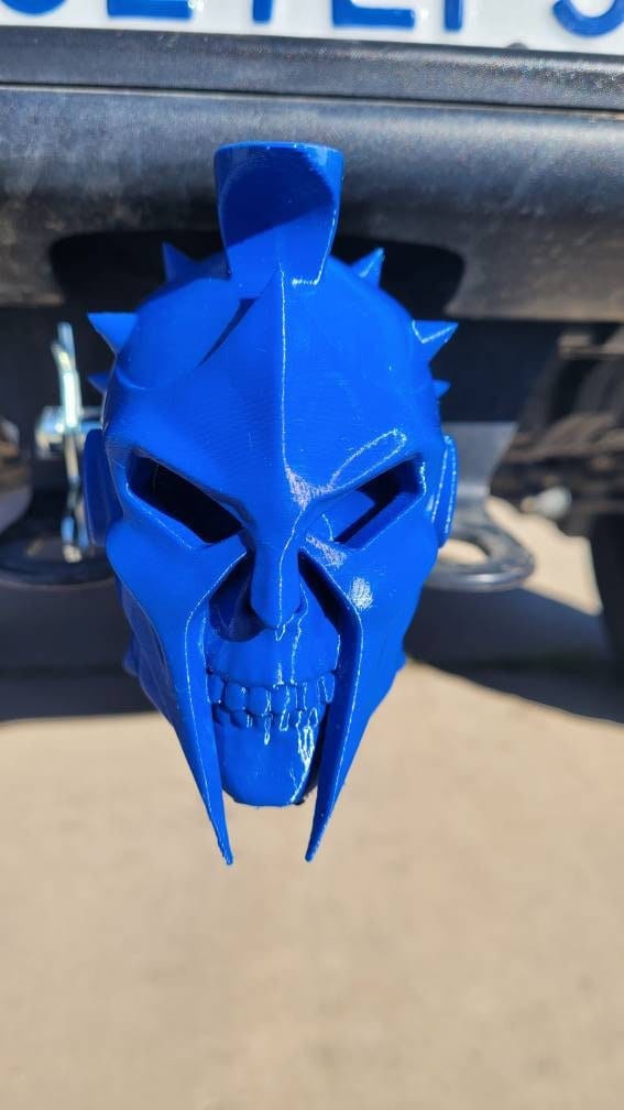 Gladiator Skull 2 Hitch Receiver Coverpaintable Etsy