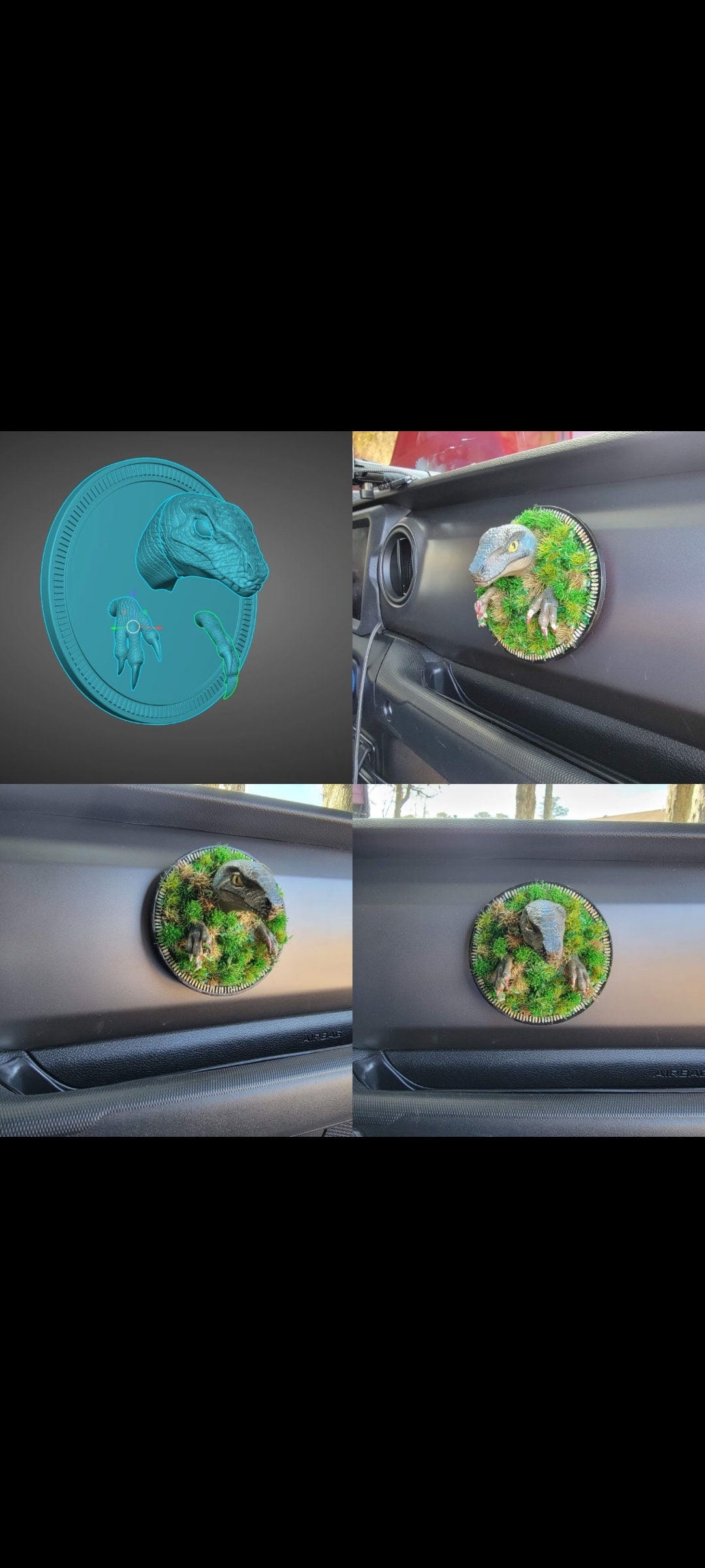 Paintable-3d Raptor Emblems - Etsy