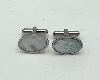 Faux Mother Of Pearl Cufflinks