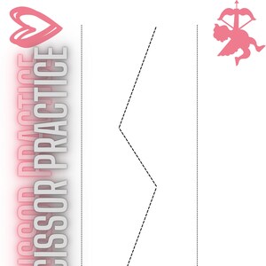Valentine&#39;s Day Scissor Practice for preschool or kindergarten