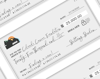 Giant Check Template Etsy Giant Check Template Etsy