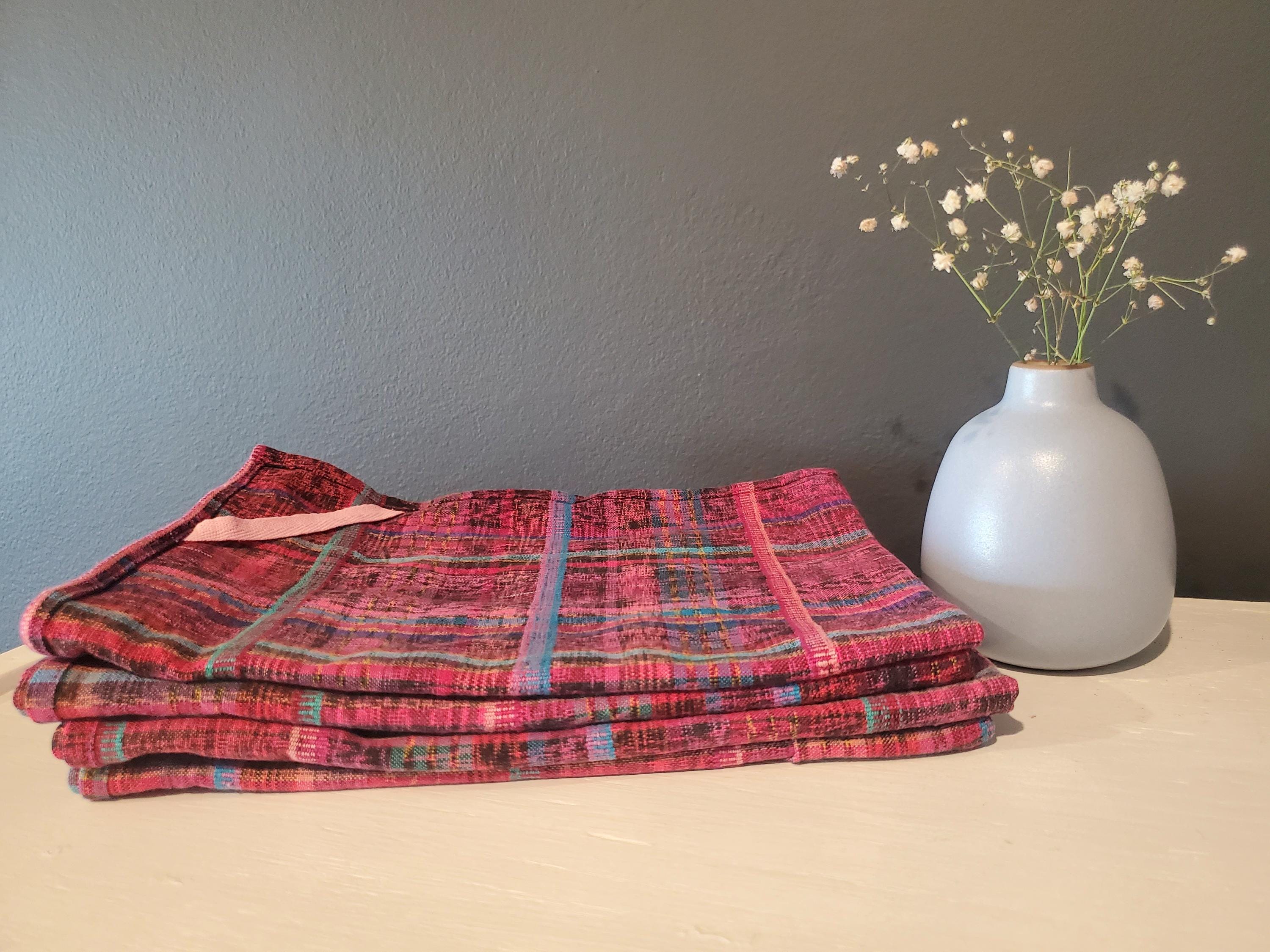 Our Bestselling Boho-style Tea Towel - Raspberry Pink. Made From ...