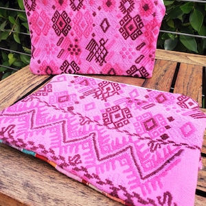 Artisan Cosmetic Bag. Made in Guatemala by Mayan Weavers from a vintage huipil. Slow Fashion. Gift idea