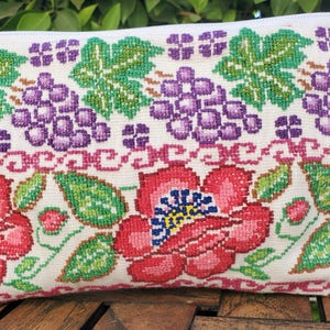 Artisan Cosmetic Bag. Made in Guatemala by Mayan Weavers from a vintage huipil. Slow Fashion. Gift idea