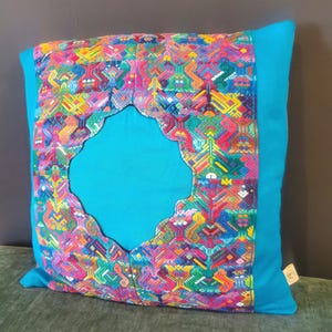 Stunning Huipil Pillowcase. Handmade in Guatemala from a beautiful embroidered huipil fabric