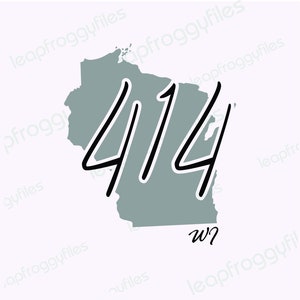 Wisconsin Area Code 414 Area Code 414 Svg File/svg Png Eps Dxf