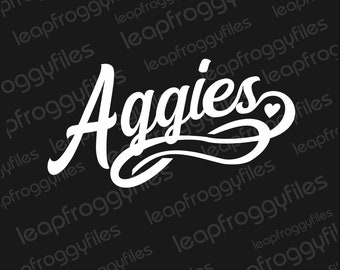 Aggies Mascot Swirly Design/Aggies School Mascot/Aggies Travel Ball Team/ High School Middle School Elementary Mascot/Cameron Univ/Murray St