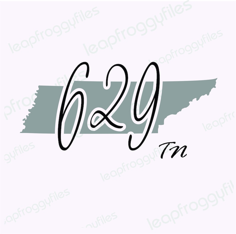 Tennessee Area Code 629area Code 629 Svg File/svg Png Eps Dxf/tennessee