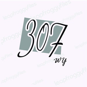 May include: A black and white illustration of the number 307 with a gray square behind it. The number is written in a handwritten style. The text "wy" is written below the number.