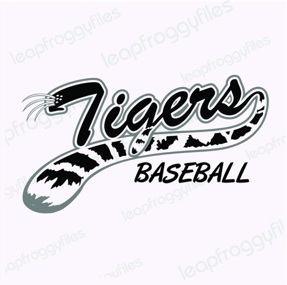 Tigers Baseball With Swoosh Mascot/tigers Svg/tiger Baseball Etsy