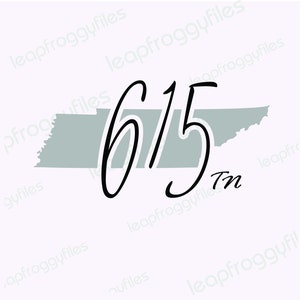 テネシー州市外局番 615 市外局番 615 svg ファイル/svg png eps dxf/テネシー州シャツ ファイル