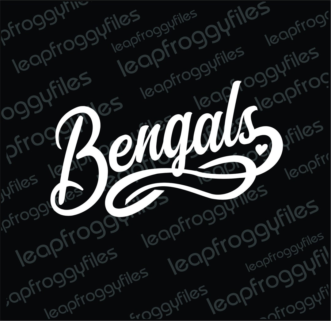 Bengals Mascot Swirly Design Svg/bengals School Mascot/bengals Travel ...