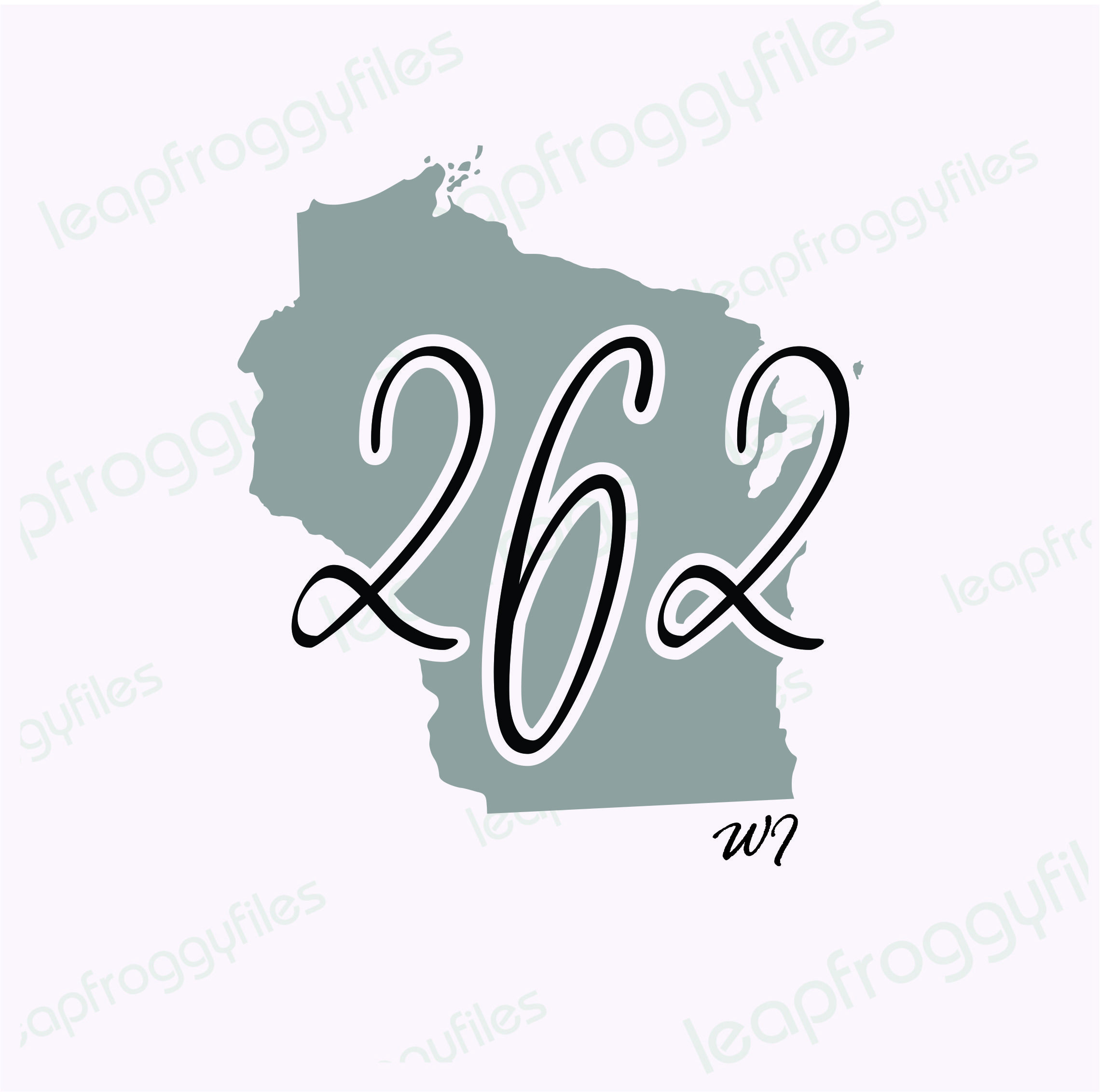 Wisconsin Area Code 262 Area Code 262 Svg File/svg Png Eps