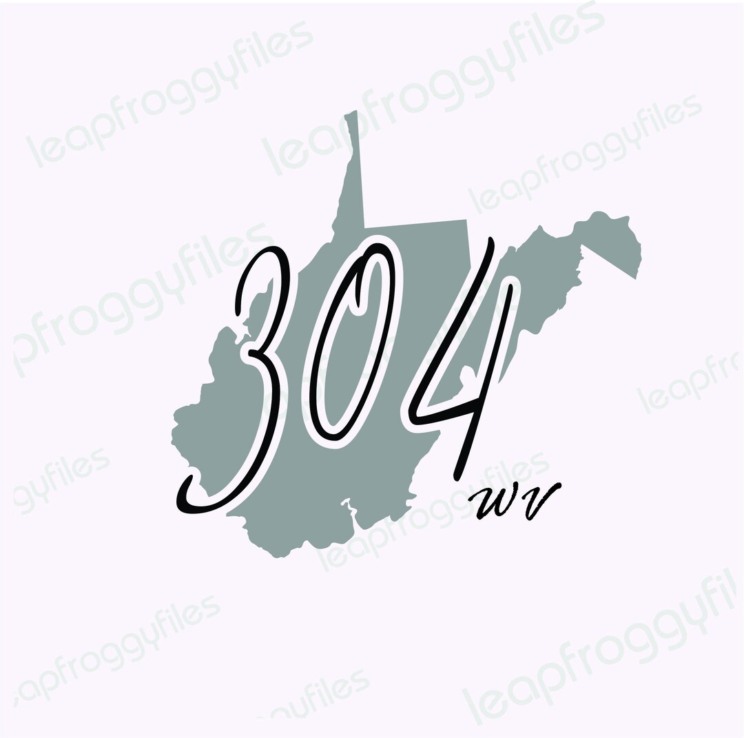 West Virginia Area Code 304 Area Code 304 Svg File/svg Png Eps Dxf/west