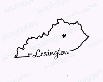 City of Lexington Kentucky svg file/Lexington Pride/State of Kentucky/Shape of State with Heart/Kentucky Pride svg/KY pride home/svg/Fayette