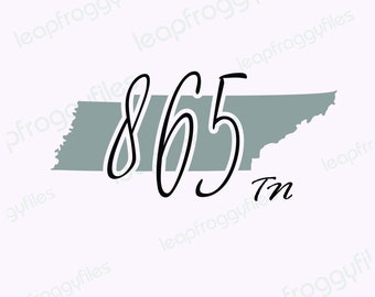 Tennessee area code 865 Area Code 865 svg file/svg png eps dxf/Tennessee State Shirt file Knoxville Rocky Top svg