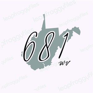 West Virginia area code  681 Area Code 681 svg file/svg png eps dxf/West Virginia State/Charleston Vienna Welch Valley Head Parkersburg War