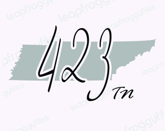 Tennessee area code 423 Area Code 423 svg file/svg png eps dxf/Tennessee State Shirt file
