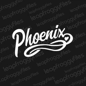 Phoenix Mascot Swirly Design / Mascotte de l’école Phoenix / Équipe de balle de voyage Phoenix / Mascotte élémentaire du lycée du collège Maman svg cricut