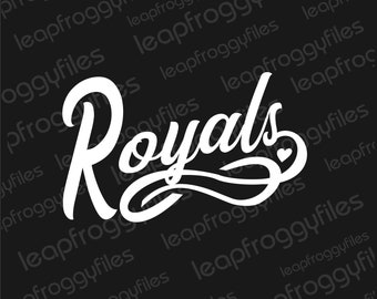 Royals Mascot Swirly Design/Royals School Mascot/Royals Travel Ball Team/ High School Middle School Elementary Mascot/Basketball Football