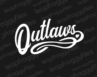 Outlaws Mascot Swirly Design/Outlaws School Mascot/Outlaws Travel Ball Team/ High School Middle School Elementary Mascot Mom svg cricut file