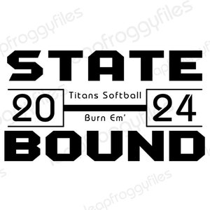 State Bound svg e png, camisa do torneio estadual, campeões da conferência | Anel do Campeonato, Campeões Distritais, Playoffs, Seccionais, Regionais