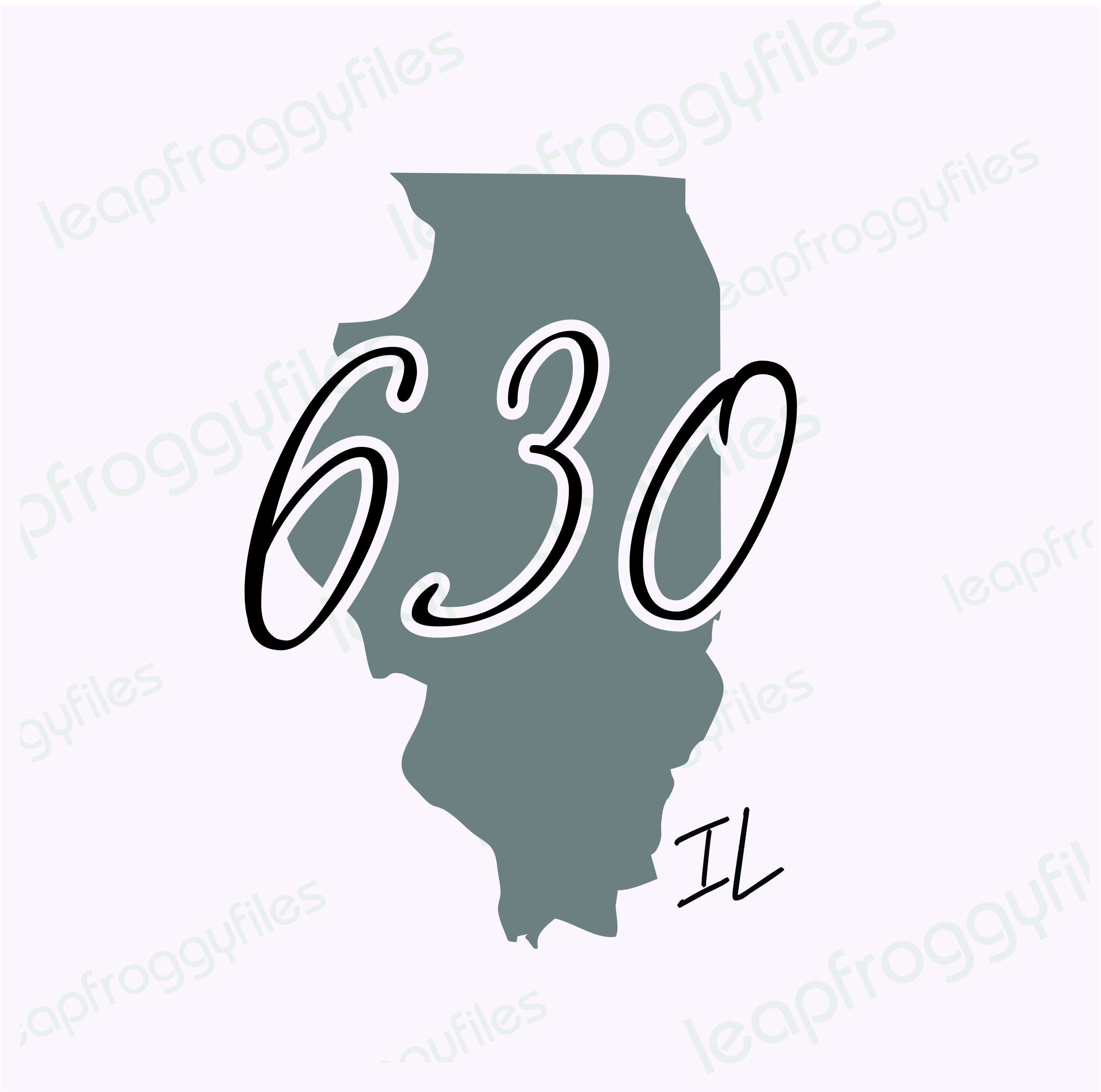 Illinois Area Code 630/illinois Svg Png Eps File for Area Code