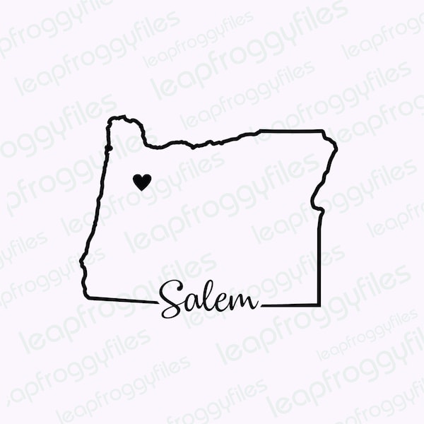 City of Salem Oregon svg file/Salem Oregon Pride/State of Oregon/Shape of State Heart/Oregon Pride svg/OR pride home sign Salem Oregon svg