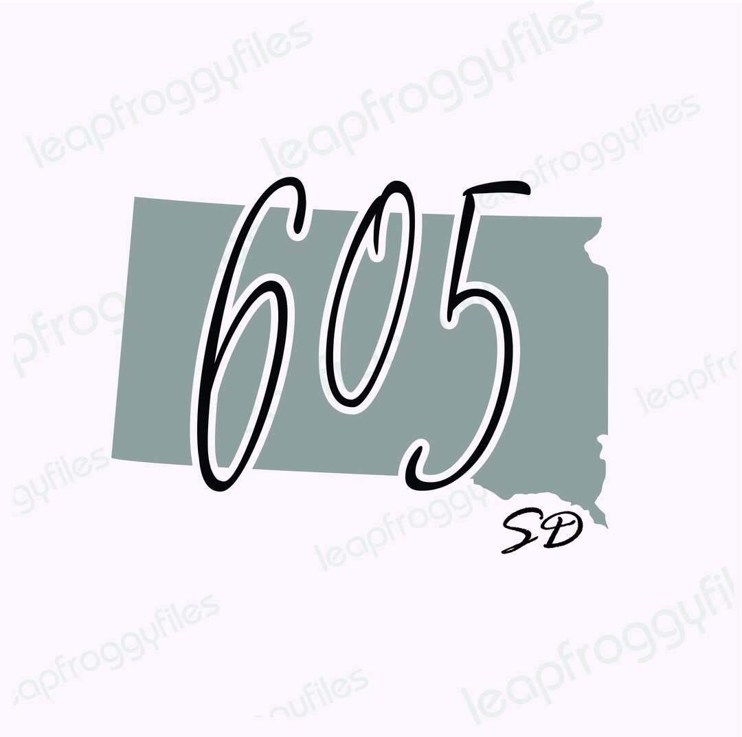 South Dakota Area Code 605 Area Code 605 Svg File/svg Png Eps Dxf/south