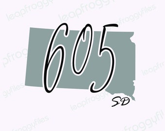South Dakota area code 605 Area Code 605 svg file/svg png eps dxf/South Dakota State Shirt file