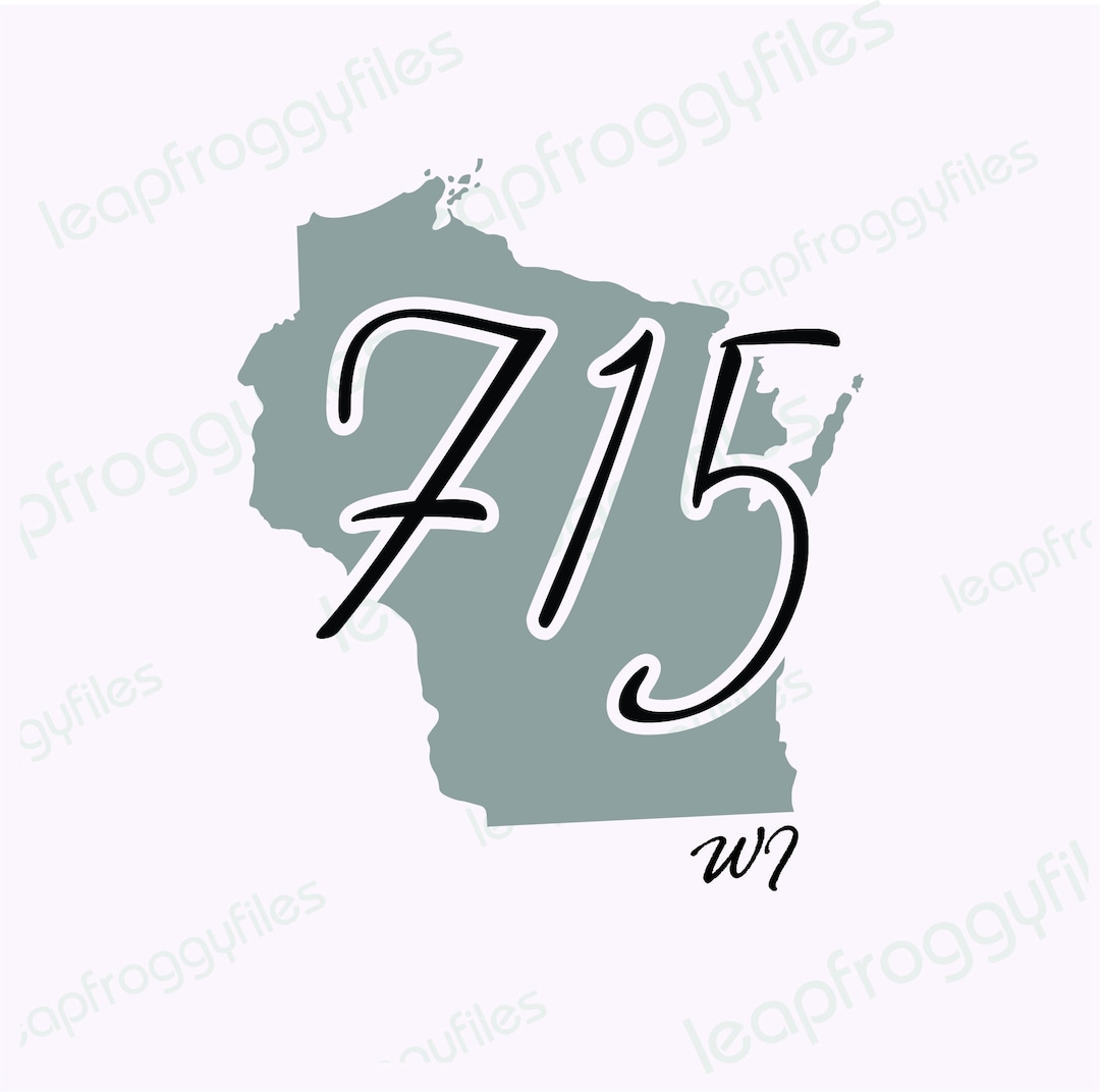 Wisconsin Area Code 715 Area Code 715 Svg File/svg Png Eps Dxf ...
