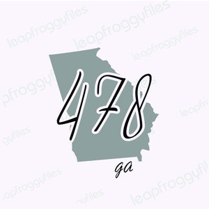 Georgia area code 478 Area Code 478 svg file/svg png eps dxf/Georgia State Shirt file