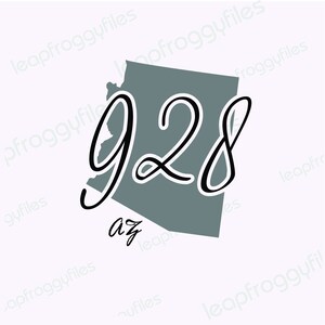 Arizona 928 Area Code 928 svg file/svg png eps dxf/Arizona State Shirt file