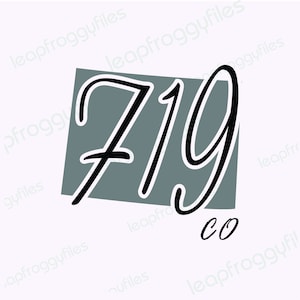 May include: A gray square with rounded corners and a white outline contains the handwritten text "719" in black. The text "co" is written in black below the square.