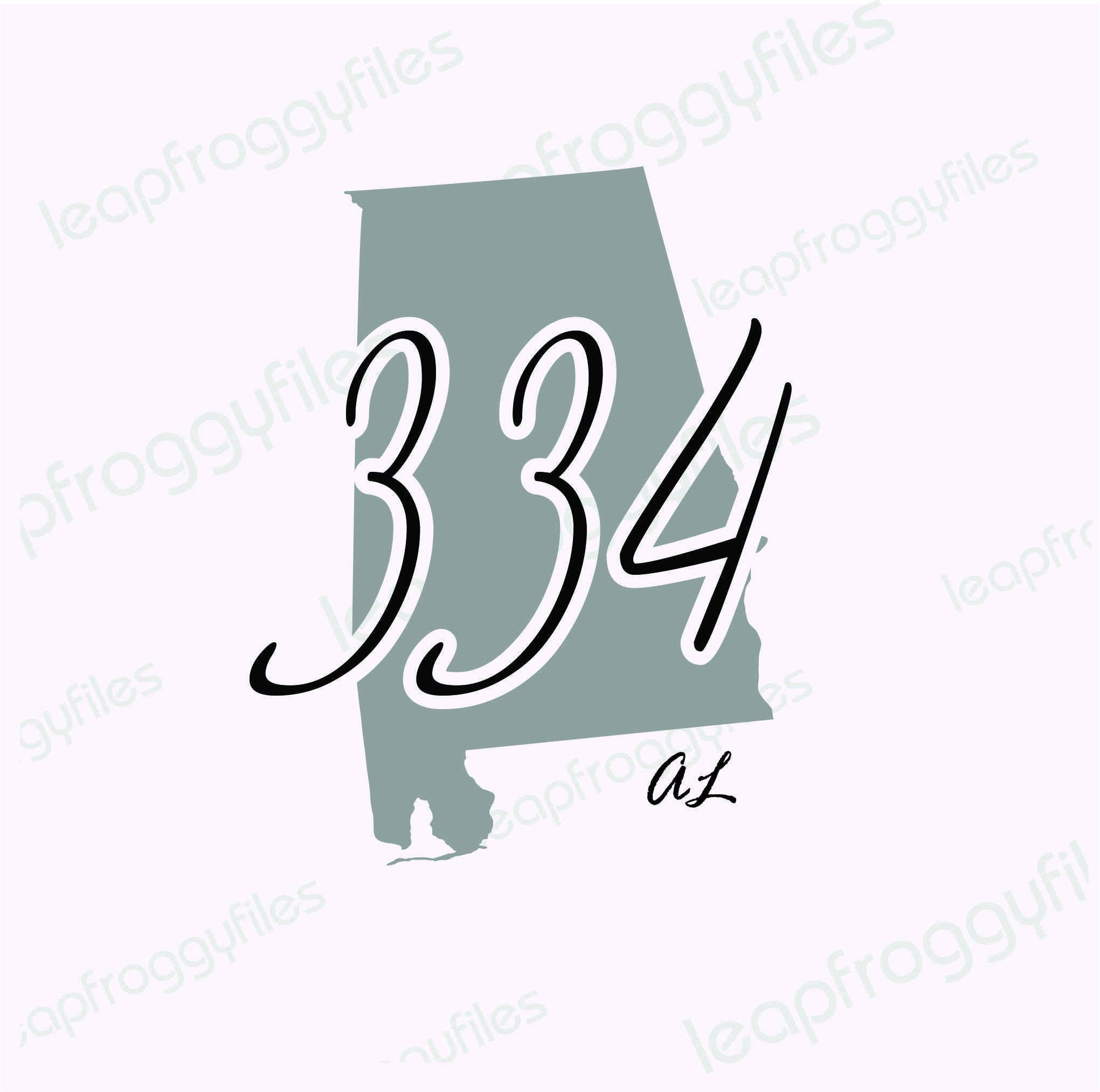 Alabama Area Code 334 Svg File/svg Png Eps Dxf/alabama State Shirt File