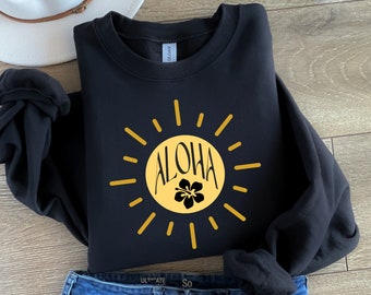 Aloha svg e png Hibisco Flor Tropical Férias de verão Arquivo de corte do Havaí Aloha Sublimação Aloha Camisa da moda Verão svg Férias na praia