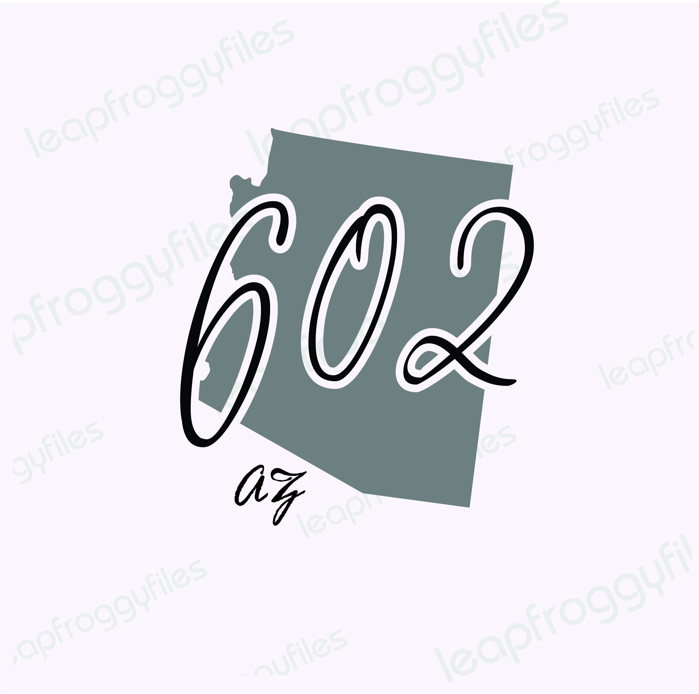 Arizona 602area Code 602 Svg File/svg Png Eps Dxf/arizona State Shirt ...