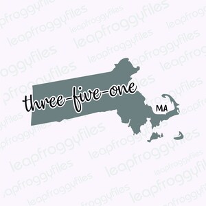 Massachusetts riktnummer 351/Suffolk County Middlesex Rockland Braintree postnummer 02151 02482 01801 02421/Massachusetts Pride svg/Område 351