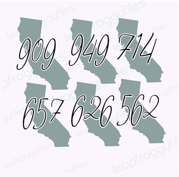 California Area Code 562 626 657 714 909 949 Anaheim Area Etsy Canada California Area Code 562 626 657 714 909 949 Anaheim Area Etsy Canada
