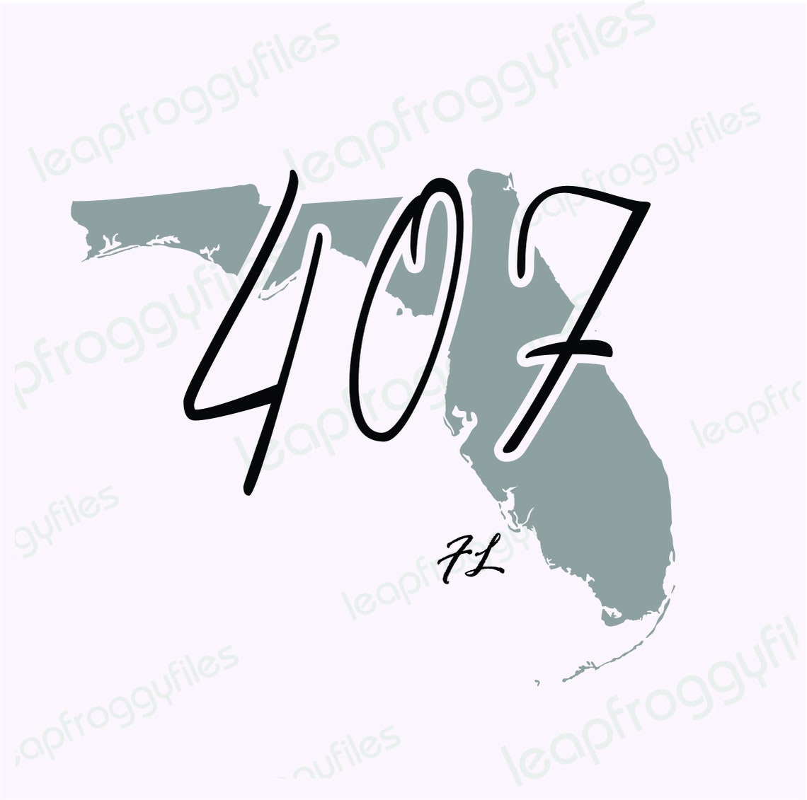 Florida Area Code 407 Area Code 407 Svg File/svg Png Eps Dxf/florida ...