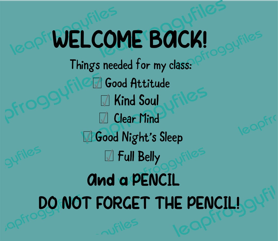Teacher Bulletin Board Checklist Svg File/supply List Bulletin Board ...