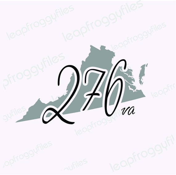 Virgina Area Code 276 Area Code 276 Svg File/svg Png Eps Etsy