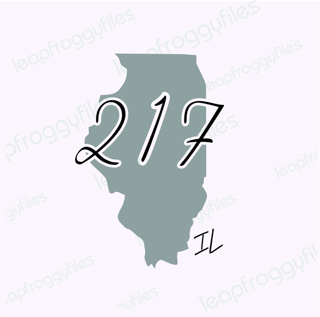 Illinois Area Code 217/illinois Svg Png Eps File for Area Code 217