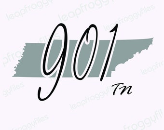 Tennessee area code 901 Area Code 901 svg file/svg png eps dxf/Tennessee State Shirt file Memphis Germantown Collierville