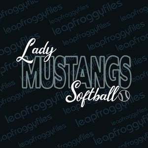 Lady Mustangs Softball/Lady Mustangs Mascot Sports/Lady Mustangs High School Softball/ Mustangs College Softball/Lady Mustang mascot softba