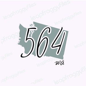 Washington area code 564 Area Code 564 svg file/svg png eps dxf/Washington State/Clark Washington