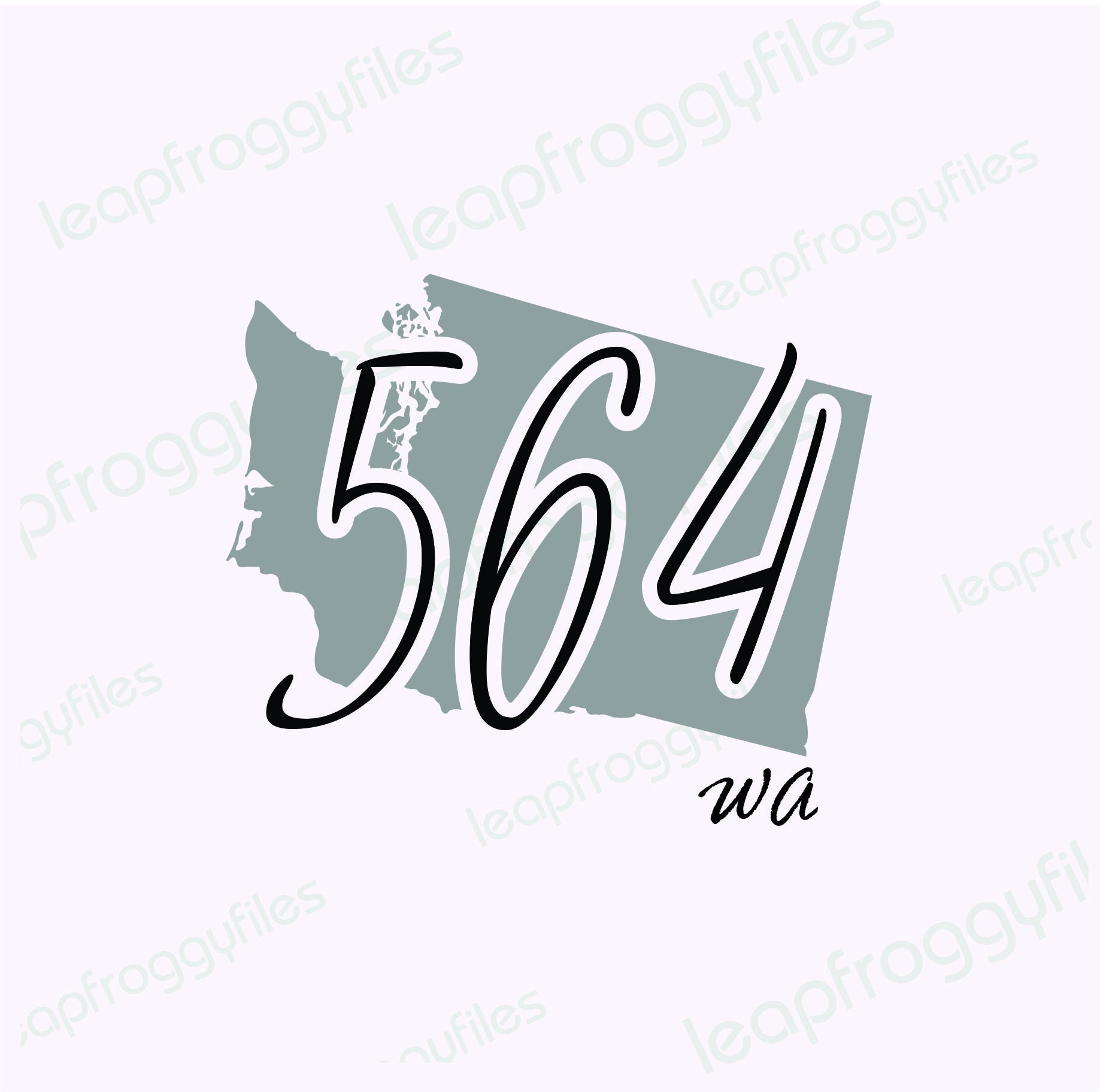 Washington Area Code 564 Area Code 564 Svg File/svg Png Eps
